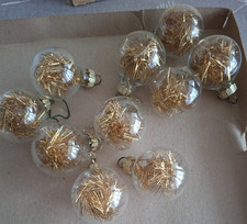 10 Weihnachtskugeln Christbaumschmuck Glaskugeln DDR Vintage Retro
