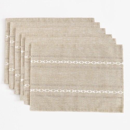 Platzsets boho stil hemstitch - platzsets,