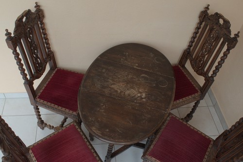 Gateleg tisch mit stühlen - mit, 4