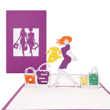Pop Up Karte "Shopping" 3D