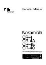 Service Manual-Anleitung für Nakamichi CR-4, CR-40 