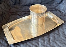 Art Deco, silbernes Tablett