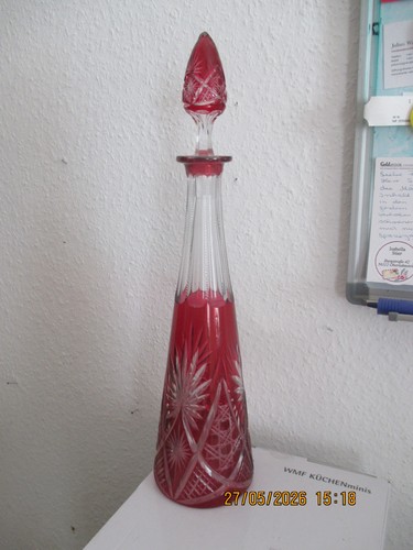Likörkaraffe rubinrot