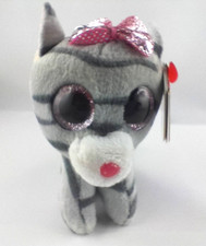 Ty Plüschtier graue Katze Kiki Schlüsselanhänger aus Sammlung 2021 Herz Tag