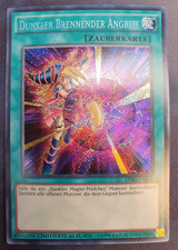 Dunkler Brennender Angriff Neu! Secret Rare Yugioh Deutsch Magier Deck Zauber