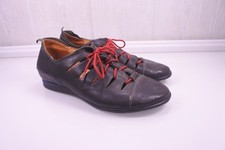 Think ! Damen Leder Schuhe Halbschuhe Cut Out Schwarz gr 37  Neu