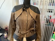 Original BARBOUR Gold Biker Jacke  Wachsjacke Khaki schwarz 36 38 ungetragen