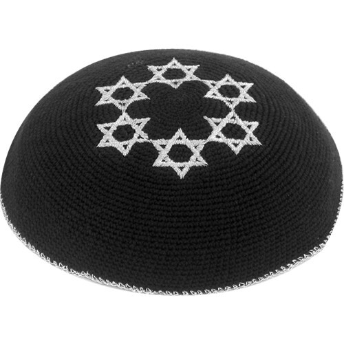 Schwarz gestrickte kippa - 16,