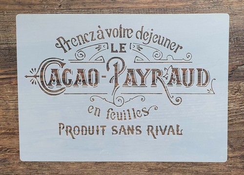 Schablone mit text - schablone, cacao