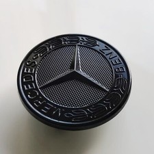 Mercedes Benz Stern Emblem vorne schwarz glanz 57 mm Motorhaube Tuning DE-*