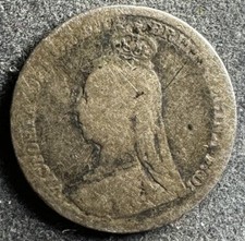 3 Pence 1893 Großbritannien