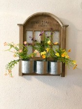 Fenster Holz Blumenregal ca. 50x38 cm- Flowers Garden - shabby Style !