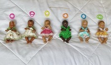 6 kleine Miniatur Puppen Schildkröt 10 Puppe Püppchen Puppenstube neuwertig