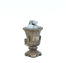 Antikes Feuerzeug Sturmfeuerzeug Kelch Vintage Gas Zinn Metall Figur H: 12 cm