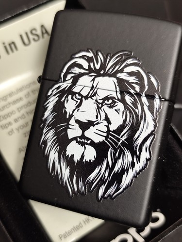 Zippo lion löwe design black - lion,