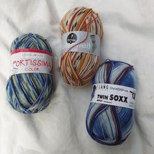 3 X  Sockenwolle 4 fach  300 g