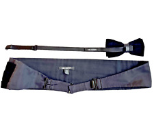 Neil Barrett Set (Kummerbund & Fliege) aus Samt - Schwarz