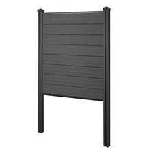 B-Ware Sichtschutz Savoie WPC-Pfosten Beton Basiselement schmal 105cm anthrazit