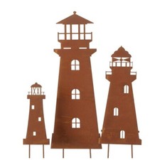 3 Stk Metall Leuchtturm XL