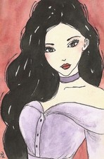 PORTRAIT Frau Mädchen Tusche