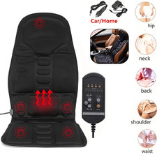 Massagesitzauflage Massagesitz mit Sitzheizung für Auto und Zuhause Schwarz