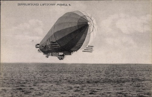 Zeppelin sches luftschiff - ak, zeppelin'sches