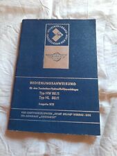 DDR Betriebsanleitung Kippanhänger HW 80.11 Kraftfahrzeugwerk "Ernst Grube" IFA