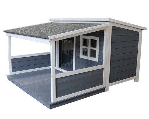 Holz hundehütte mit pultdach - holz-hundehütte,