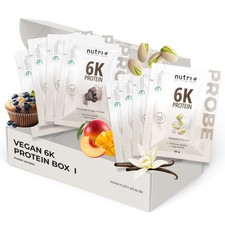 Protein Pulver Proben 6K - Probenbox mit 8 Sorten je 30g - veganer Eiweißshake