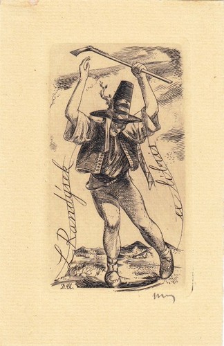 Exlibris bookplate radierung - exlibris,