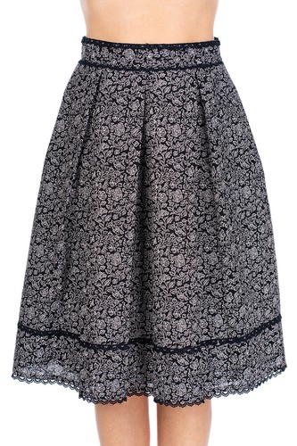 Trachtenrock bara schwarz - schwarz, 65cm