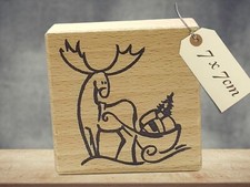 Stempel Rentier mit Schlitten