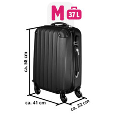 Reisekoffer Trolley Hartschale Hartschalenkoffer größe M schwarz B-Ware
