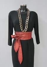 SETENGA Obi Wrap-Gürtel Bindegürtel ROST Taft gecrasht zu Abendmode und Festmode