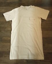 T-Shirt weiß Kurzarm Top Baumwolle Kasack Longshirt Gastronomie Pflege Größe M