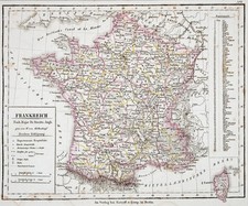 Frankreich Landkarte in
