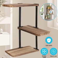 3 Ebenen Eckregal Holz