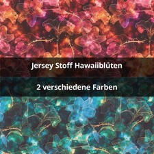 Jersey Stoff Hawaiiblüten