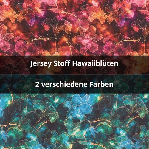 Jersey stoff hawaiiblüten - jersey,
