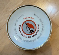Ehrenteller Schmuckteller 25 Jahre Kampfgruppen Arbeiterklasse DDR Original