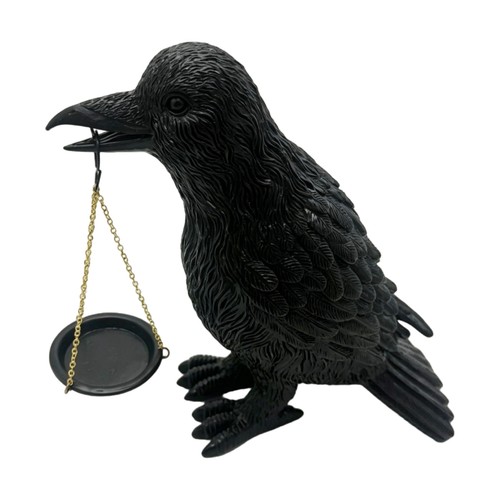 Krähen kerzenhalter schwarz - krähen-kerzenhalter,