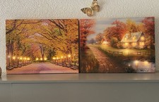 LED Wandbilder Herbstwald und