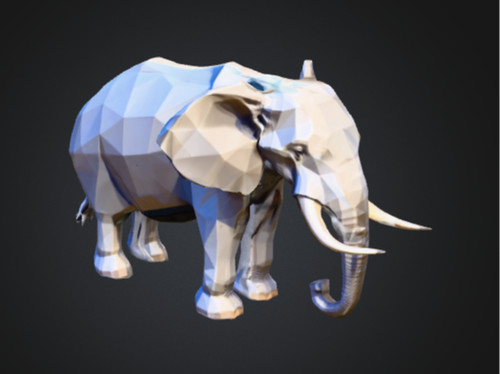Niedrigpoly elefant figur deko - figur,