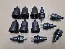 12 Teilig Schuko Gummi Kupplungen schwarz und Gummi Stecker schwarz Je 6 Stück