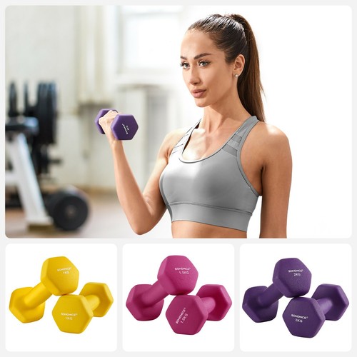 Kurzhantel set hexagon mit - set,