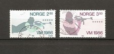 Norwegen 1986 Biathlon-Weltmeisterschaften 940-941 gestempelt