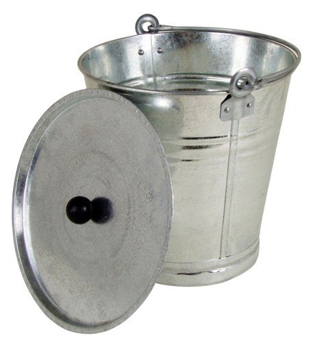 Zinkeimer mit deckel ascheimer - zinkeimer,