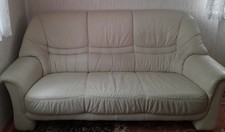 Leder Couch Garnitur 3er Sofa