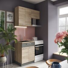 Küche ALINA 110 cm Küchenzeile Einbauküche Küchenblock Singleküche Sonoma Eiche