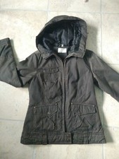 Charles Vögele-Casa Blanca- Winterjacke- Anorak mit Kapuze- braun- Gr. 36